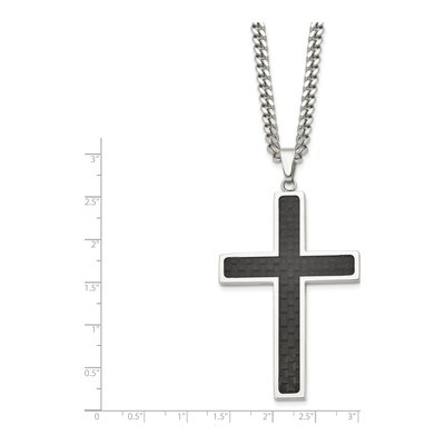 Stainless Steel Cross Pendant Necklace – view 4