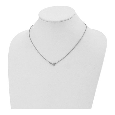 Stainless Steel Sideways Cross Pendant Necklace – view 6