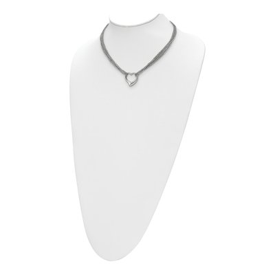 Stainless Steel Heart Multi-Strand Necklace – view 6
