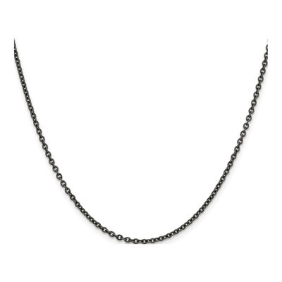 Stainless Steel 2.7mm Oxidized Cable Chain – view 3