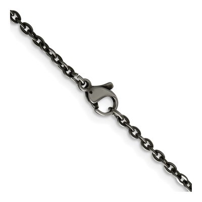 Stainless Steel 2.7mm Oxidized Cable Chain – view 4