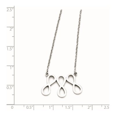 Stainless Steel Infinity Pendant Necklace – view 3
