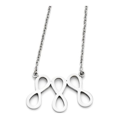 Stainless Steel Infinity Pendant Necklace