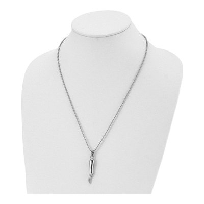 Stainless Steel Horn Pendant Necklace – view 5