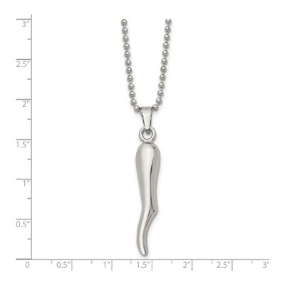 Stainless Steel Horn Pendant Necklace – view 6