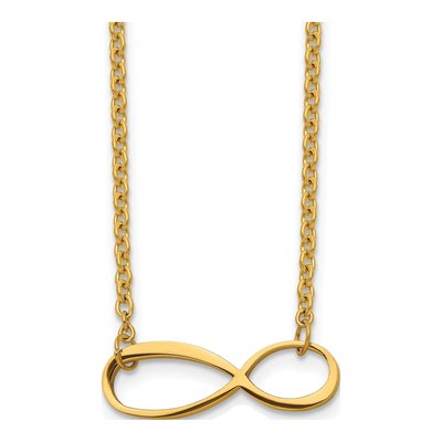 Stainless Steel IP Infinity Pendant Necklace