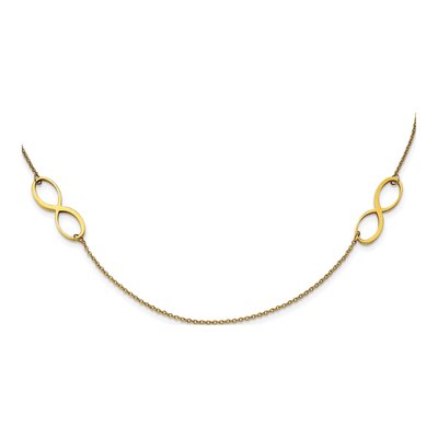 Stainless Steel IP Infinity Necklace