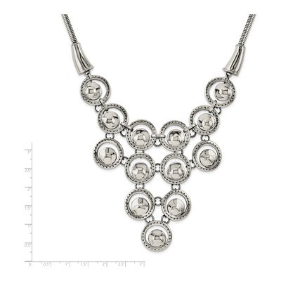 Stainless Steel Multi-Circle Necklace – view 5