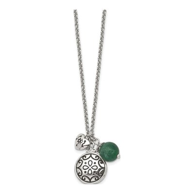 Stainless Steel Jade Pendant Necklace – view 4