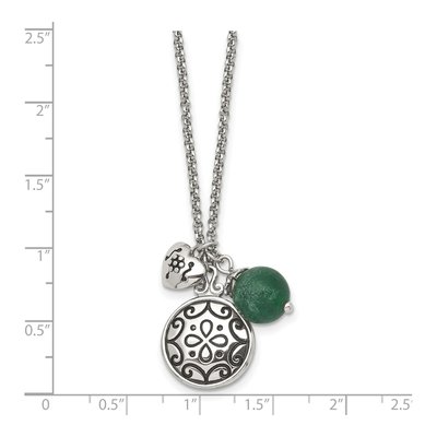 Stainless Steel Jade Pendant Necklace – view 6