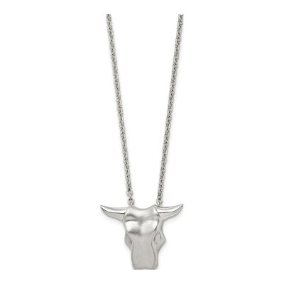Stainless Steel Bull Head Necklace – view 4