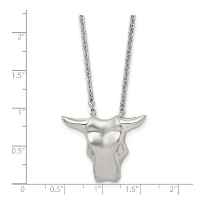 Stainless Steel Bull Head Necklace – view 6