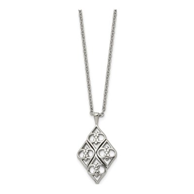 Stainless Steel On Cable Pendant Necklace – view 4