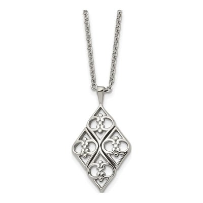 Stainless Steel On Cable Pendant Necklace