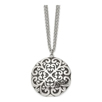 Stainless Steel Circle Pendant Necklace