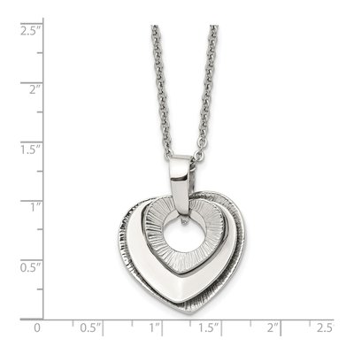 Stainless Steel Moveable Heart Pendant Necklace – view 6