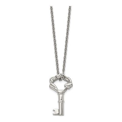 Stainless Steel Key Pendant Necklace – view 4