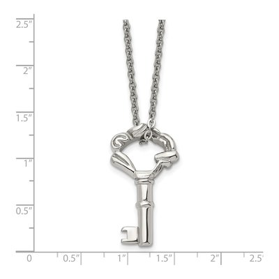 Stainless Steel Key Pendant Necklace – view 6