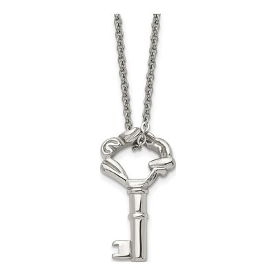 Stainless Steel Key Pendant Necklace