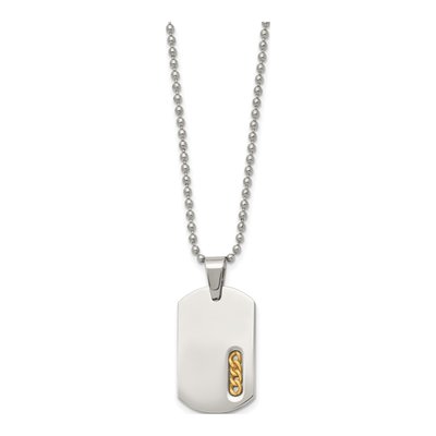 Stainless Steel Dog Tag Pendant Necklace – view 4