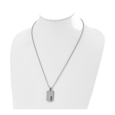 Stainless Steel Dog Tag Pendant Necklace – view 5