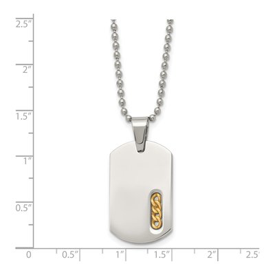 Stainless Steel Dog Tag Pendant Necklace – view 6