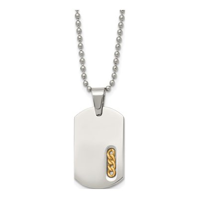 Stainless Steel Dog Tag Pendant Necklace