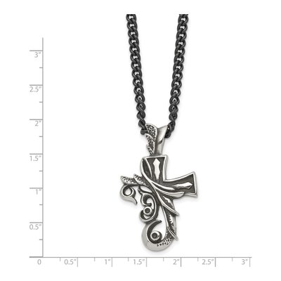 Stainless Steel Cross Pendant Necklace – view 4