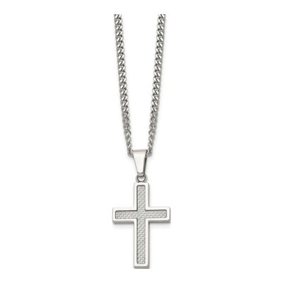 Stainless Steel Cross Pendant Necklace – view 4