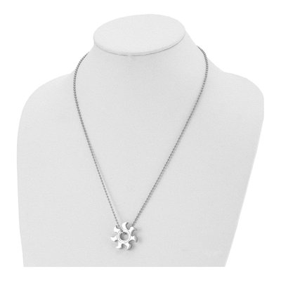 Stainless Steel Sun Burst Pendant Necklace – view 5