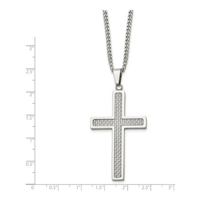 Stainless Steel Cross Pendant Necklace – view 4