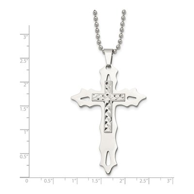 Stainless Steel Cross Pendant Necklace – view 6