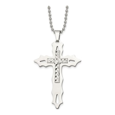 Stainless Steel Cross Pendant Necklace