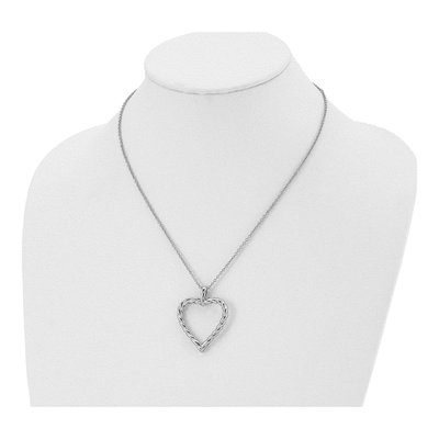 Stainless Steel Twisted Heart Pendant Necklace – view 5