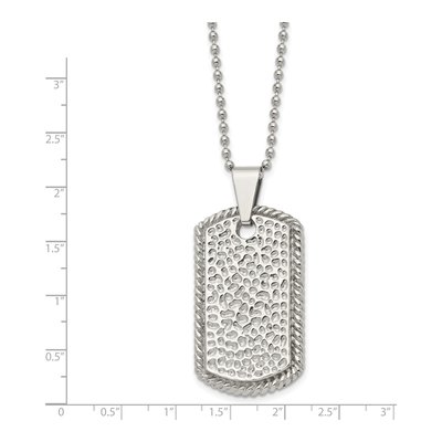 Stainless Steel Dog Tag Pendant Necklace – view 4