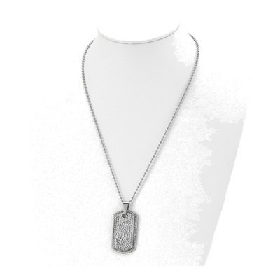 Stainless Steel Dog Tag Pendant Necklace – view 5