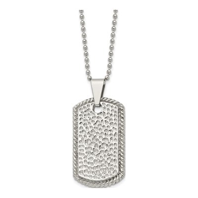 Stainless Steel Dog Tag Pendant Necklace