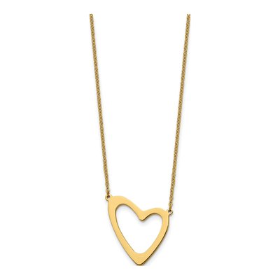 Stainless Steel IP Heart Pendant Necklace – view 4