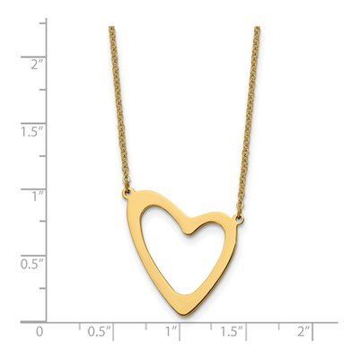 Stainless Steel IP Heart Pendant Necklace – view 6
