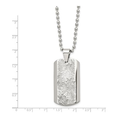 Stainless Steel Dog Tag Pendant Necklace – view 4