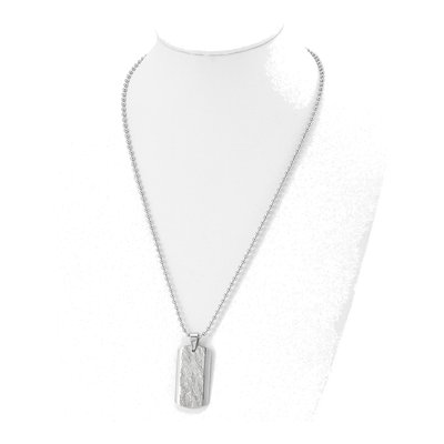 Stainless Steel Dog Tag Pendant Necklace – view 5