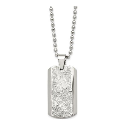 Stainless Steel Dog Tag Pendant Necklace