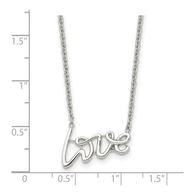Stainless Steel LOVE Pendant Necklace – view 6