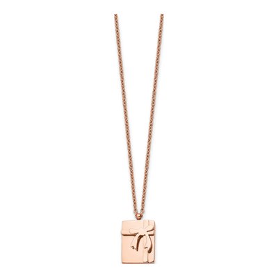 Stainless Steel IP Bow Pendant Necklace – view 4
