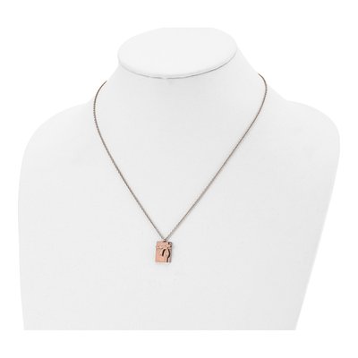 Stainless Steel IP Bow Pendant Necklace – view 5