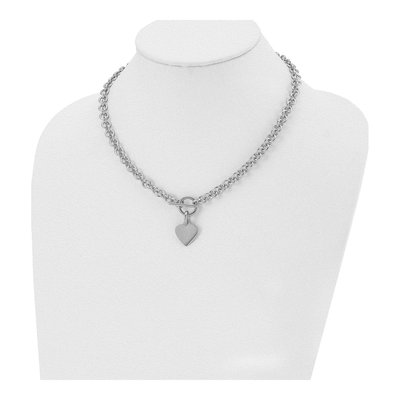 Stainless Steel Heart Toggle Pendant Necklace – view 5