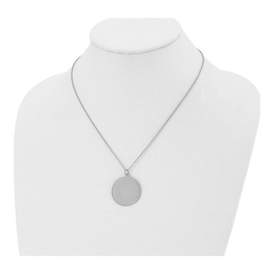 Stainless Steel Disc Pendant Necklace – view 5