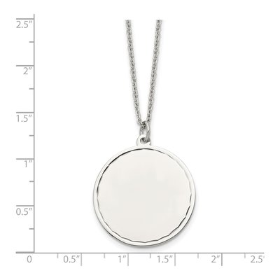Stainless Steel Disc Pendant Necklace – view 6