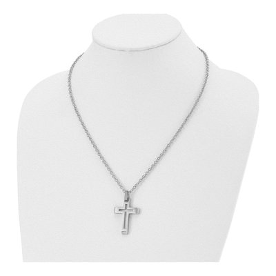 Stainless Steel Cross Pendant Necklace – view 5