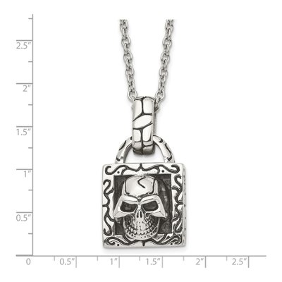 Stainless Steel Skull Pendant Necklace – view 6